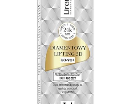 Diamentowy Lifting 3D przeciwzmarszczkowy krem pod oczy 50-70+ 15ml For Cheap