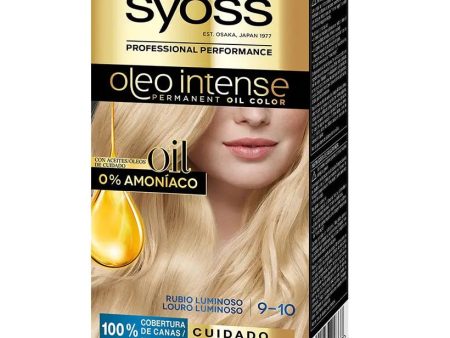 Oleo Intense farba do włosów trwale koloryzująca z olejkami 9-10 Jasny Blond Discount