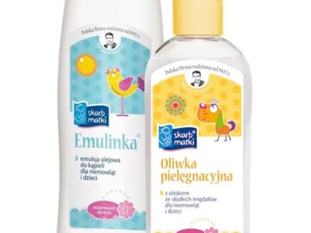 Zestaw emulsja olejowa do kąpieli 250ml + oliwka pielęgnacyjna 200ml For Cheap