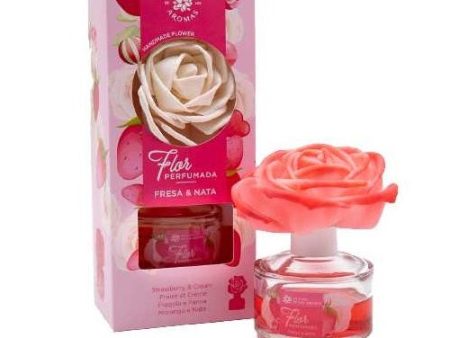 Flor Perfumada dyfuzor zapachowy w formie kwiatu Truskawki i Śmietana 65ml Hot on Sale