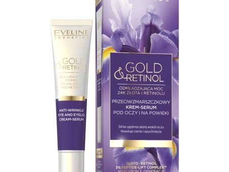 Gold&Retinol przeciwzmarszczkowy krem-serum pod oczy i na powieki 20ml For Sale