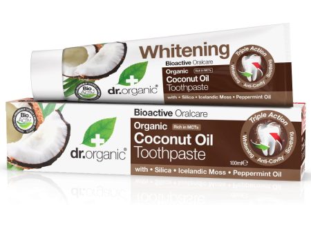 Virgin Coconut Oil Toothpaste wybielająca pasta do zębów o potrójnym działaniu z olejem kokosowym 100ml Hot on Sale