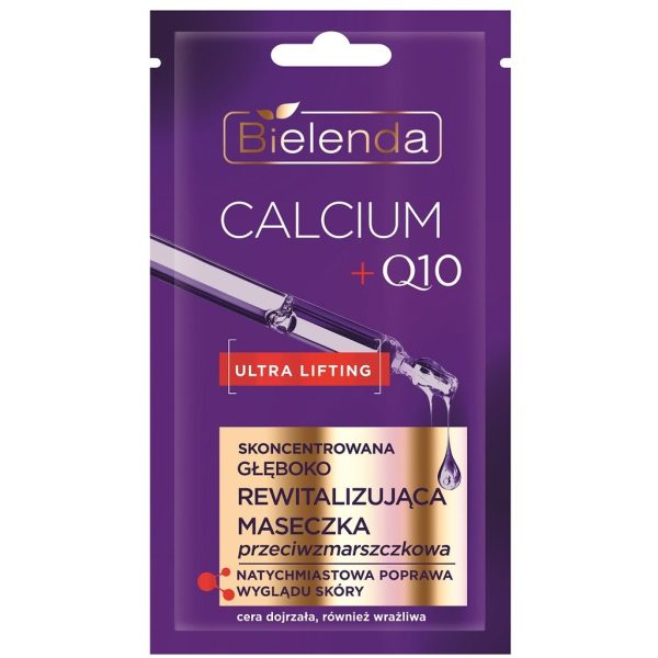 Calcium + Q10 skoncentrowana głęboko rewitalizująca maseczka przeciwzmarszczkowa 8g Sale