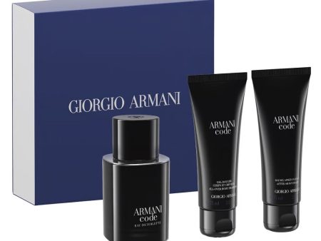 Armani Code Pour Homme zestaw woda toaletowa spray 50ml + żel pod prysznic 75ml + balsam po goleniu 75ml Cheap