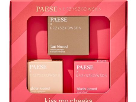 Kiss My Cheeks 01 zestaw kremowy bronzer 12g + kremowy róż 4g + kremowy rozświetlacz 4g Sale