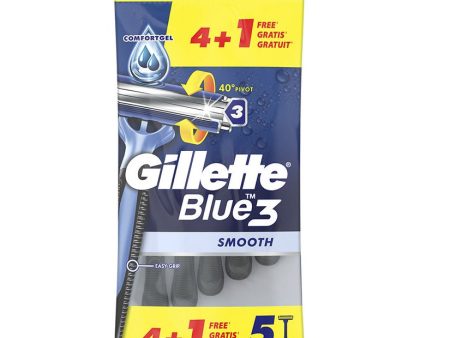 Blue 3 Smooth jednorazowe maszynki do golenia dla mężczyzn 5szt Cheap