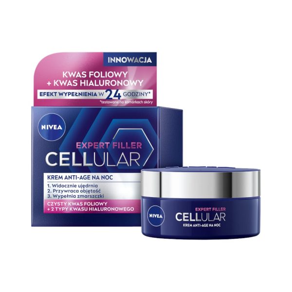 Cellular Expert Filler zestaw krem anti-age na dzień SPF15 50ml + krem anti-age na noc 50ml + hialuronowe serum wypełniające 30ml Discount