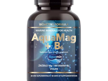 AquaMag + B6 naturalny magnez suplement diety 60 kapsułek on Sale