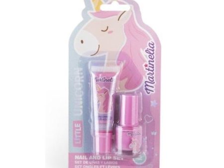 Little Unicorn zestaw błyszczyk do ust + lakier do paznokci on Sale