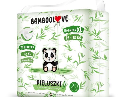 Pieluszki jednorazowe z włóknem bambusowym rozm. XL (12-18 kg) 20szt Online now