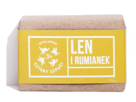 Naturalne mydło w kostce Len i Rumianek 110g Supply