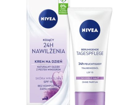 24H Nawilżenia kojący krem na dzień SPF15 50ml Online Hot Sale