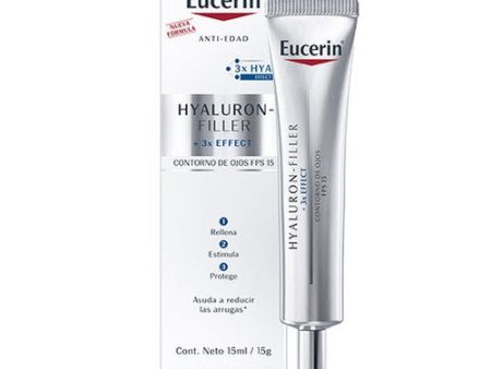 Hyaluron-Filler + 3x Effect Eye SPF15 krem przeciwzmarszczkowy do skóry wokół oczu 15ml For Discount