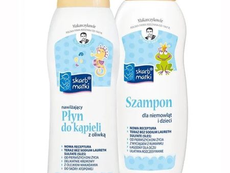 Zestaw nawilżający płyn do kąpieli 250ml + szampon dla niemowląt i dzieci 250ml Sale