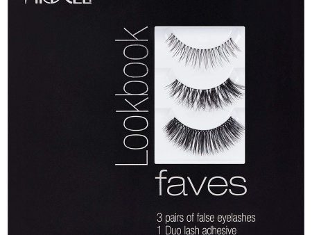 Lookbook Faves zestaw 3 pary sztucznych rzęs + Duo Lash Adhesive klej do rzęs 1g on Sale