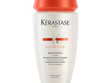 Nutritive Bain Satin 2 Exceptional Nutrition Shampoo kąpiel odżywcza do włosów suchych lub uwrażliwionych 250ml Hot on Sale