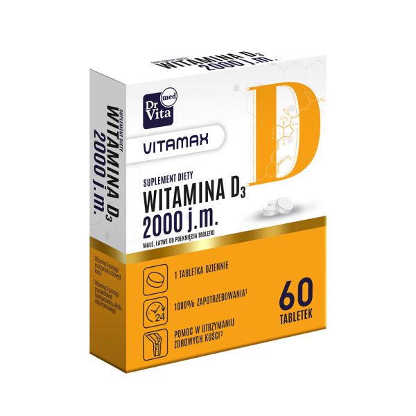 Vitamax Witamina D 2000 j.m. suplement diety 60 tabletek For Cheap