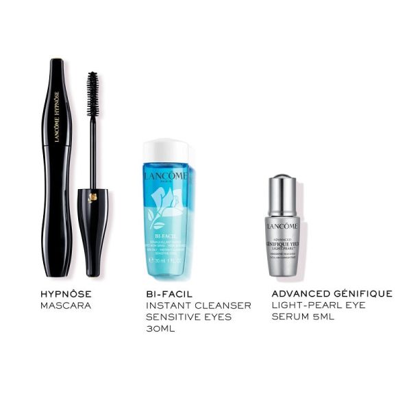 Hypnose Mascara Eye Routine zestaw tusz do rzęs 01 Noir Hypnotic 6.5ml + płyn do demakijażu oczu 30ml + serum pod oczy 5ml Online Sale