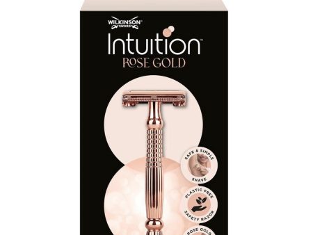 Intuition Rose Gold klasyczna maszynka do golenia dla kobiet z wymiennymi żyletkami rączka + 10 żyletek Online Hot Sale