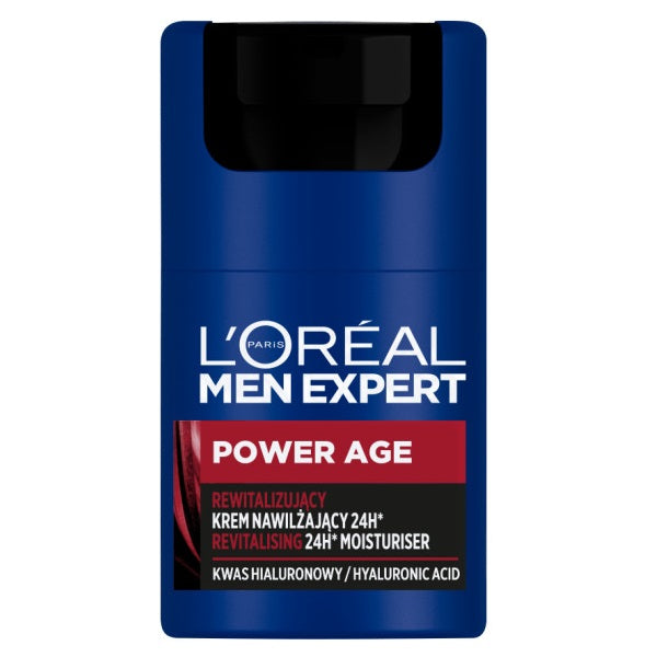 Men Expert Power Age zestaw serum z kwasem hialuronowym 30ml + rewitalizujący krem nawilżający 50ml Fashion